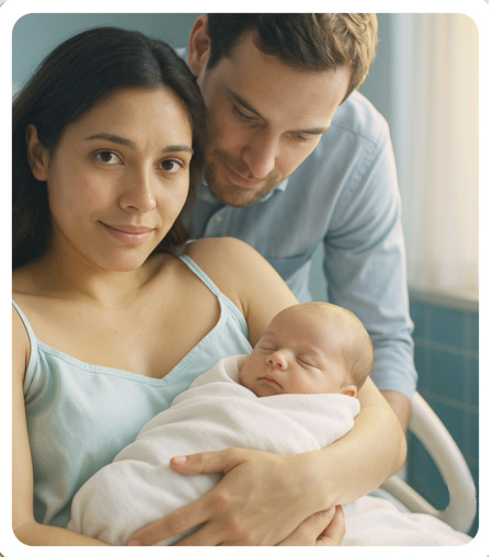 Family with newborn